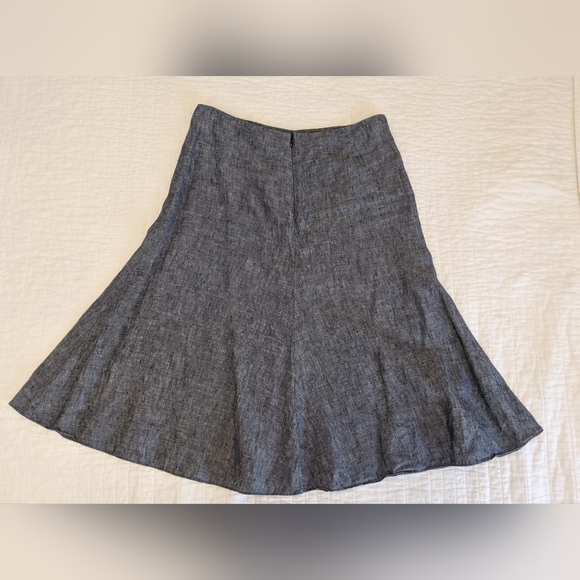 Blue Linen Skirt - Picture 2 of 4